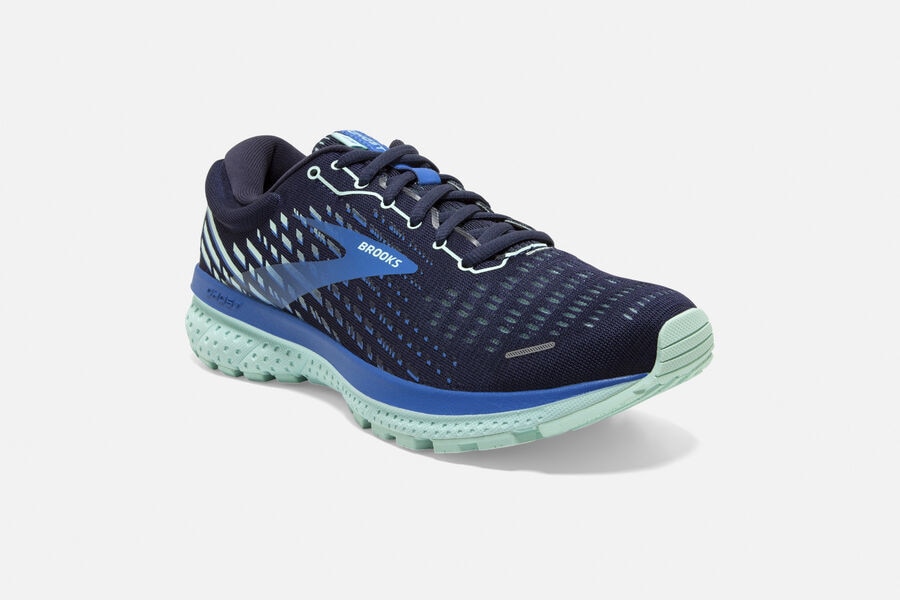 Brooks Running Shoes - Ghost 13 Road Womens - Navy/Blue - ZRF-058293